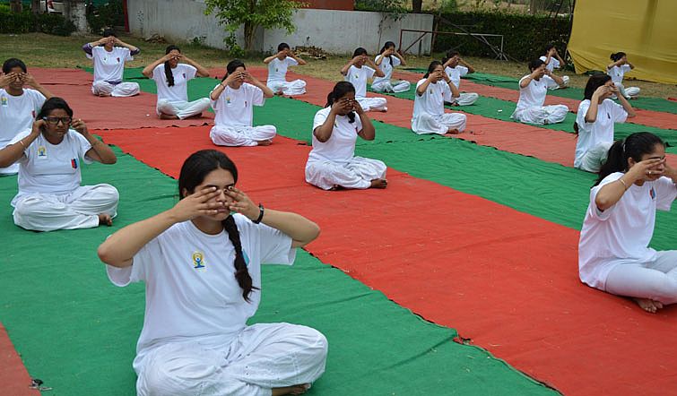 NCC CADETS PERFORM YOGA in GADVASU on “International Yoga Day on 21st June, 2015