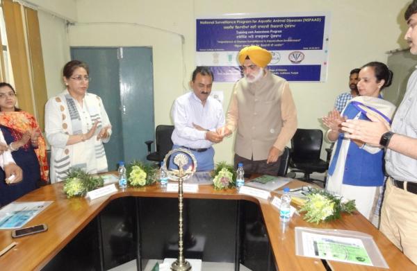 Dr. K. S. Sandhu and Dr. H. K. Verma inaugurates a Training Program on Disease Surveillance in Aquaculture