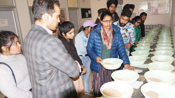 Trainees visit the Soil Science,PAU during Skill Development Training Programme conducted by KVK, Tarn Taran on 9th March,2020