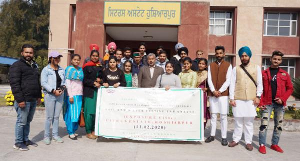 Trainees visit the Citrus Estate,Hoshiarpur during Skill Development Training Programme conducted by KVK, Tarn Taran on 9th March,2020