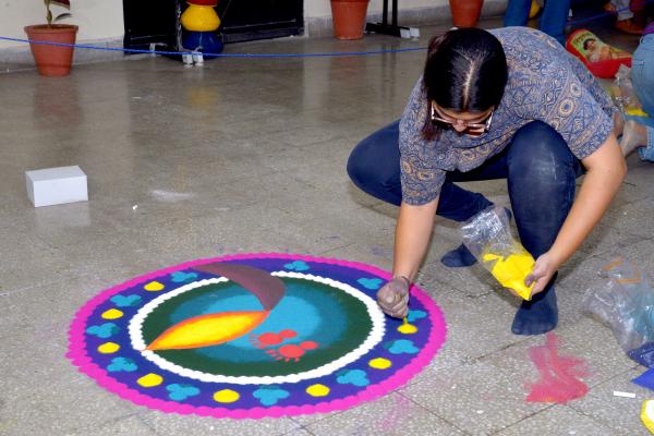 Rangoli Making competition in 12th Youth Festival