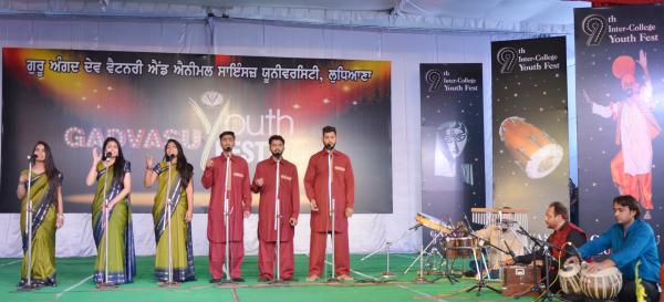 Group Song peformance by students in 9th Youth festival on 13-11-2018