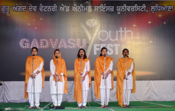 Group Song peformance by students in 9th Youth festival on 13-11-2018