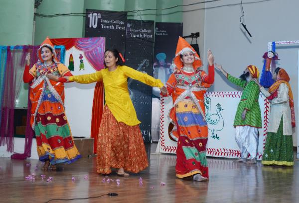 Skit  performance by students in 10th Youth festival on 13-11-2019