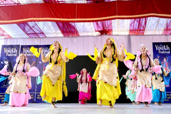 Folk Dance competition in 12th Youth Festival on Dated 17-11-2023