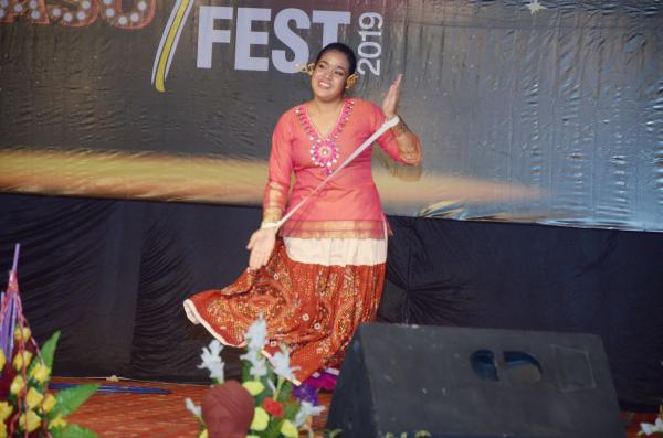 Dance performance by a student in 10th Youth festival on 15-11-2019