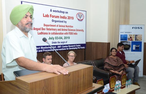 Dr. J. P. S. Gill, Director of Research given the lecture in workshop on focusing feed quality parameters at Vet Varsity