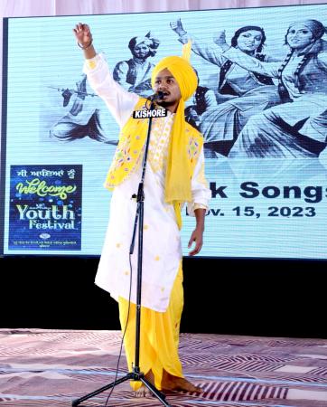 Folk Song competition in 12th Youth Festival on Dated 15-11-2023