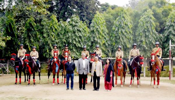  Dr. Satyavan Rampal, DSW-cum –EO of  GADVASU and Col. S.K. Bhardwaj Commanding Officer of the Unit posing  with GADVASU NCC cadets