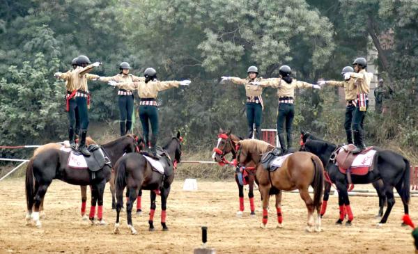 1 PB R & V SQN NCC GADVASU cadets perform a various adventure sports in enthralling Horse Show